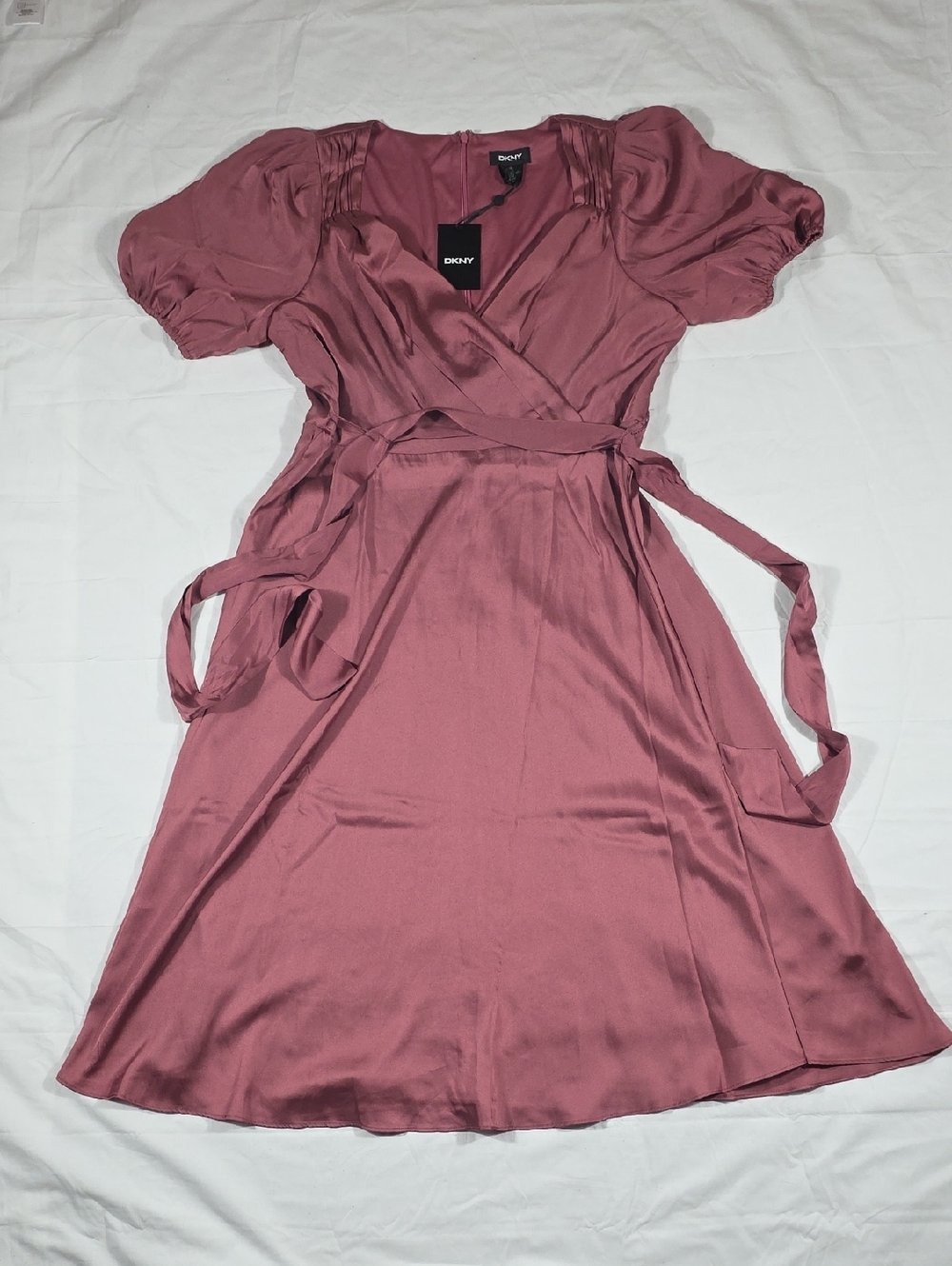 DKNY Rose Wrap Midi Dress